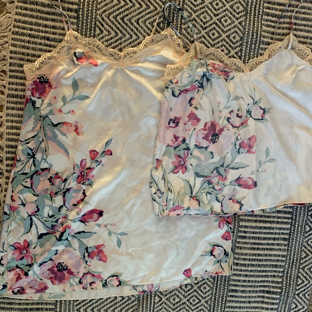 Brand new satin teddy and cami bundle